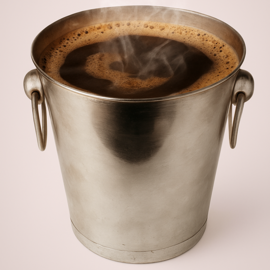 Ilustrasi patungan ngopi seember bareng
